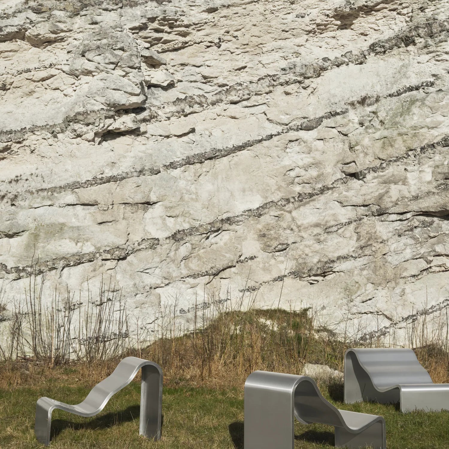 Muuto Dream View Bench Brushed Stainless Steel
