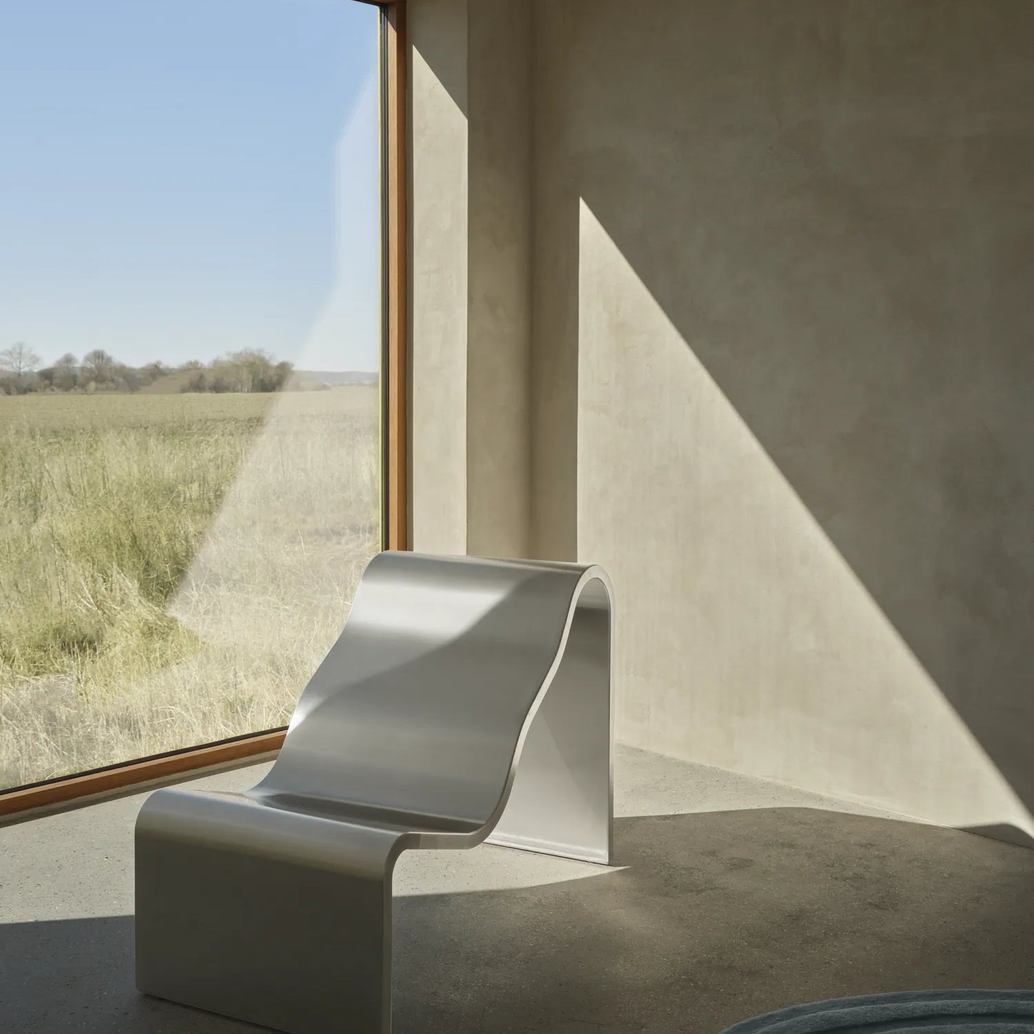 Muuto Dream View Bench Brushed Stainless Steel