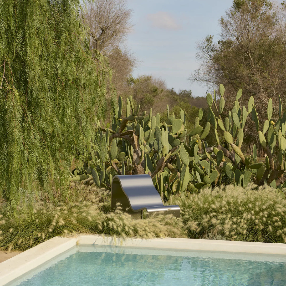 Muuto Dream View Bench Brushed Stainless Steel