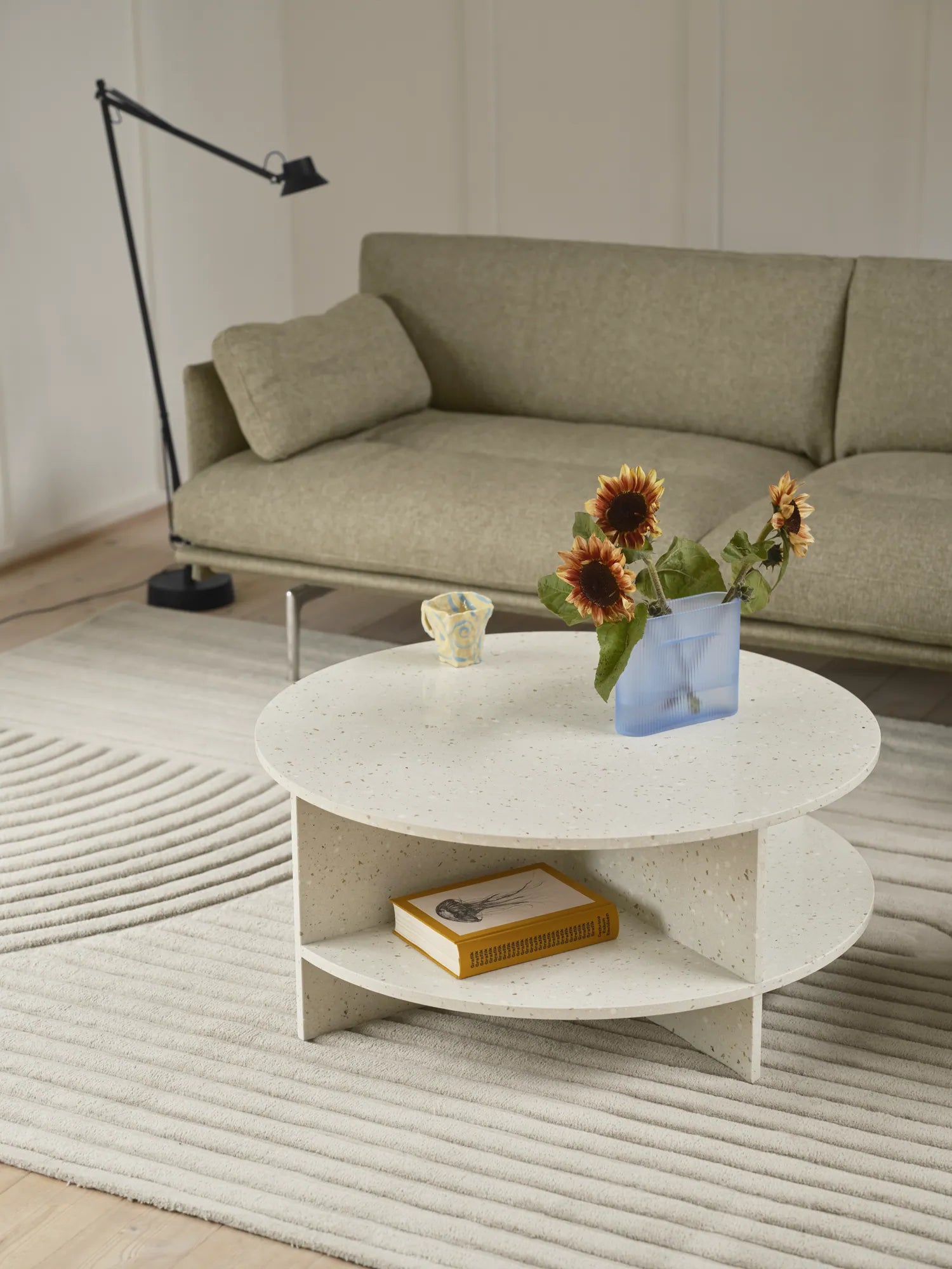 Muuto Halves Coffee Table 85cm Terrazzo Round