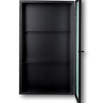 Ferm Living Haze Wall Cabinet Reeded Glass Black