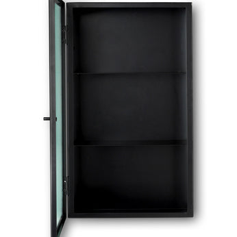 Ferm Living Haze Wall Cabinet Reeded Glass Black