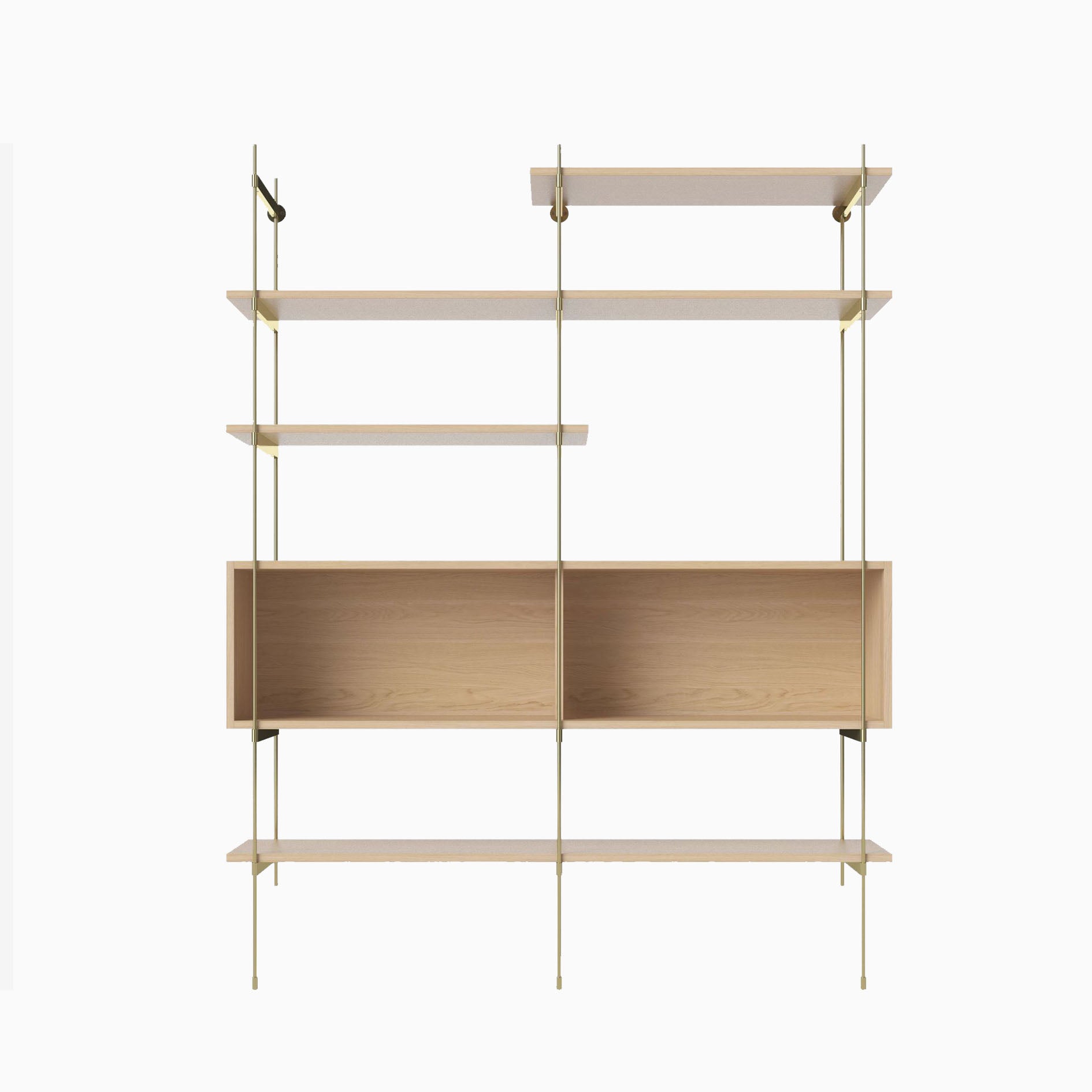 Bolia Rod Combination 6 White Oiled Oak Brass