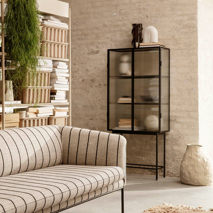 Ferm Living Haze Vitrine Reeded Glass Black