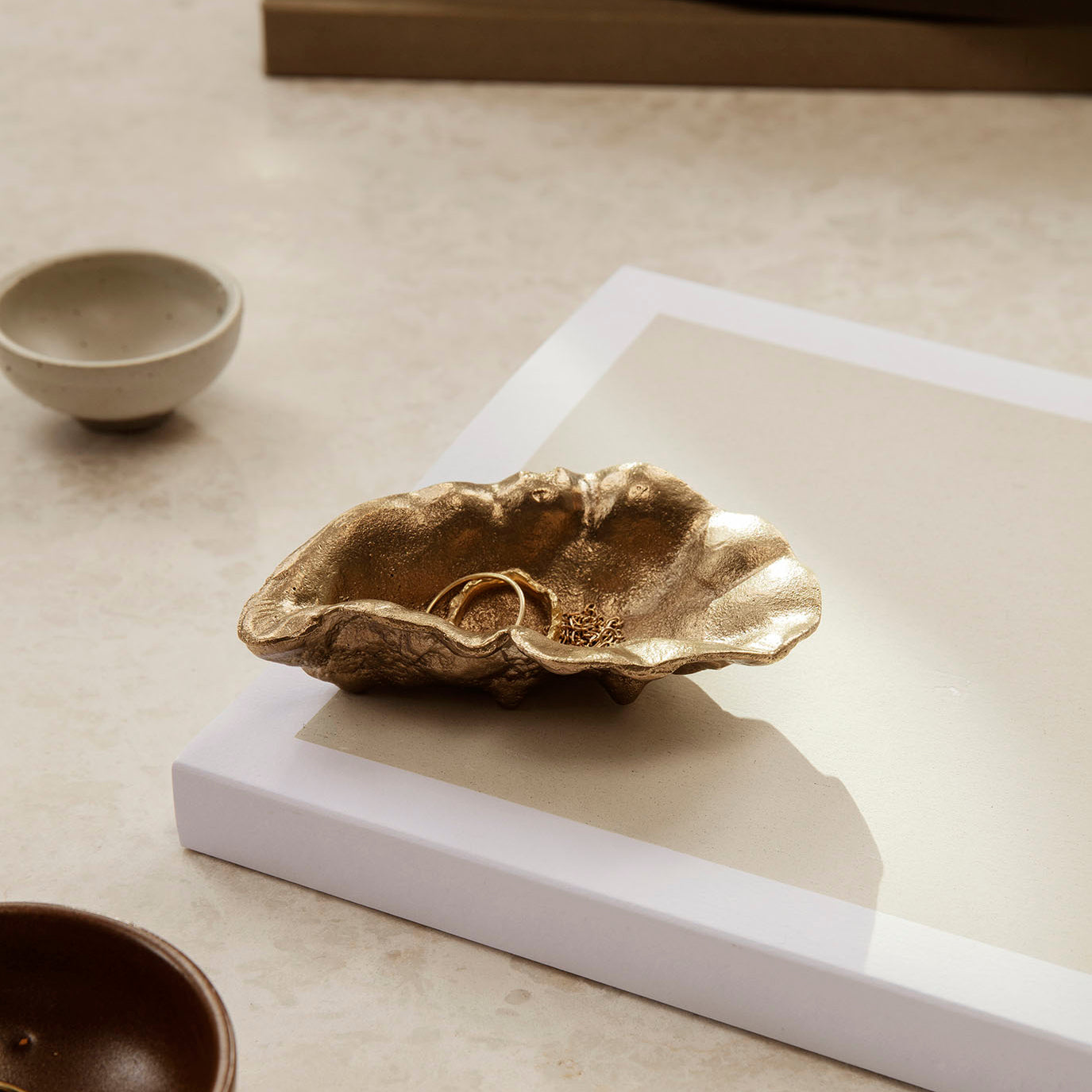 Ferm Living Oyster Bowl Brass
