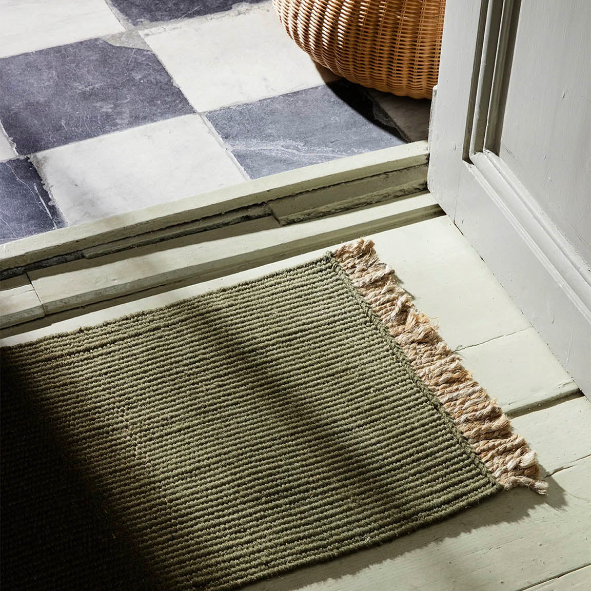 Ferm Living Block Mat Olive Natural