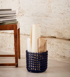 Ferm Living Ceramic Basket Large Blue