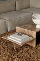 Ferm Living Distinct Coffee Table Dark Travertine