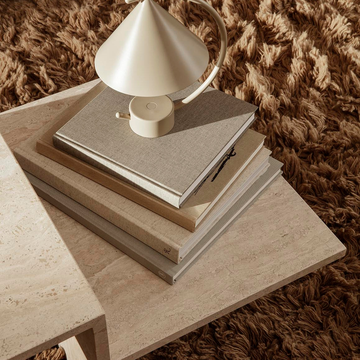 Ferm Living Distinct Coffee Table - Travertine