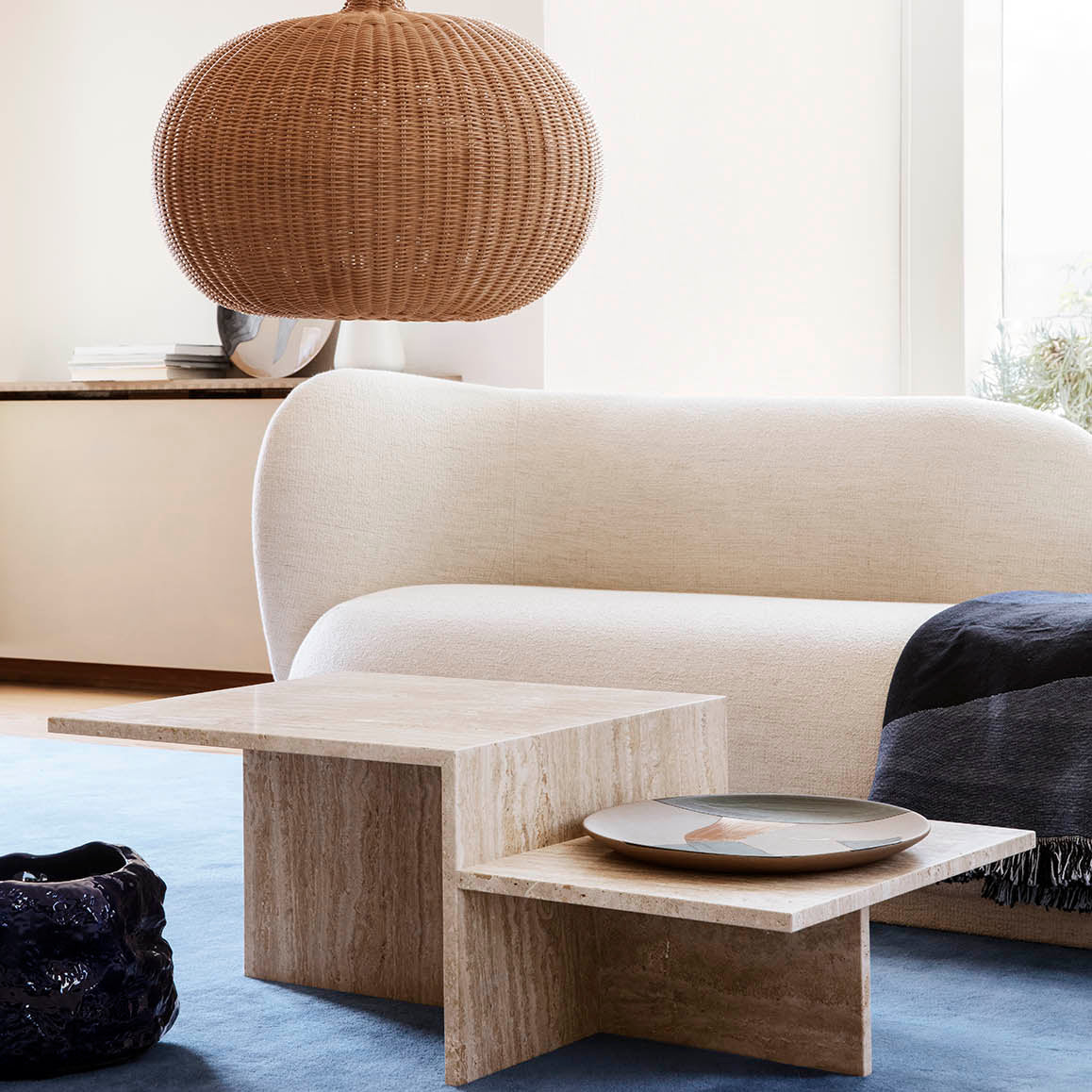 Ferm Living Distinct Coffee Table - Travertine