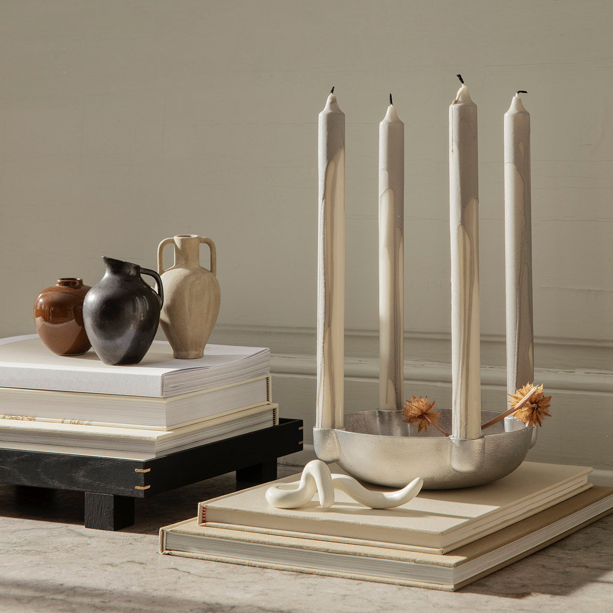 Ferm Living Dryp Candles Warm Grey