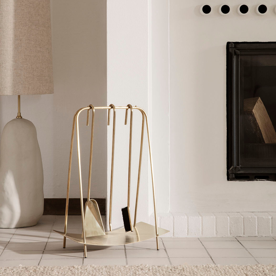 Ferm Living Port Fireplace Tools Brass
