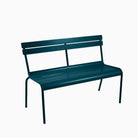 Fermob Luxembourg Bench with Backrest Acapulco Blue