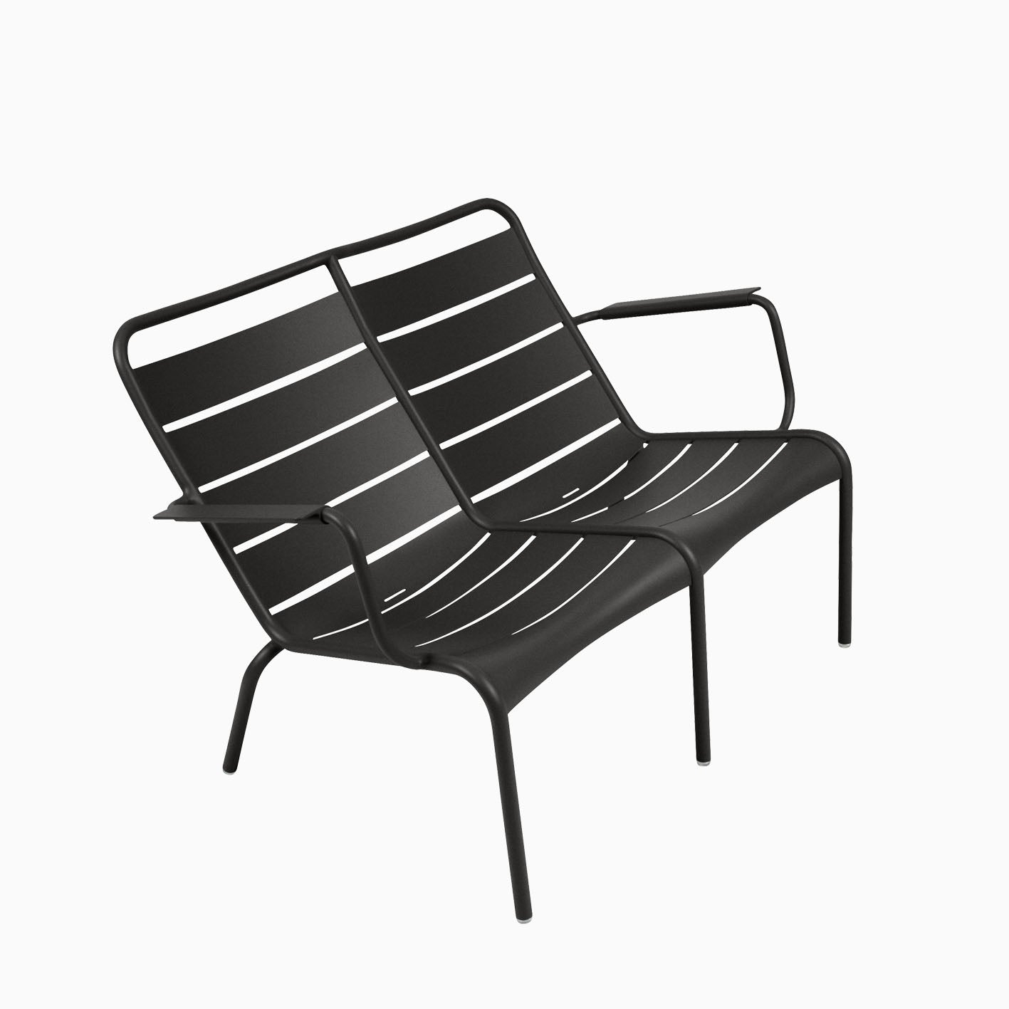 Fermob Luxembourg Duo Low Armchair Liquorice