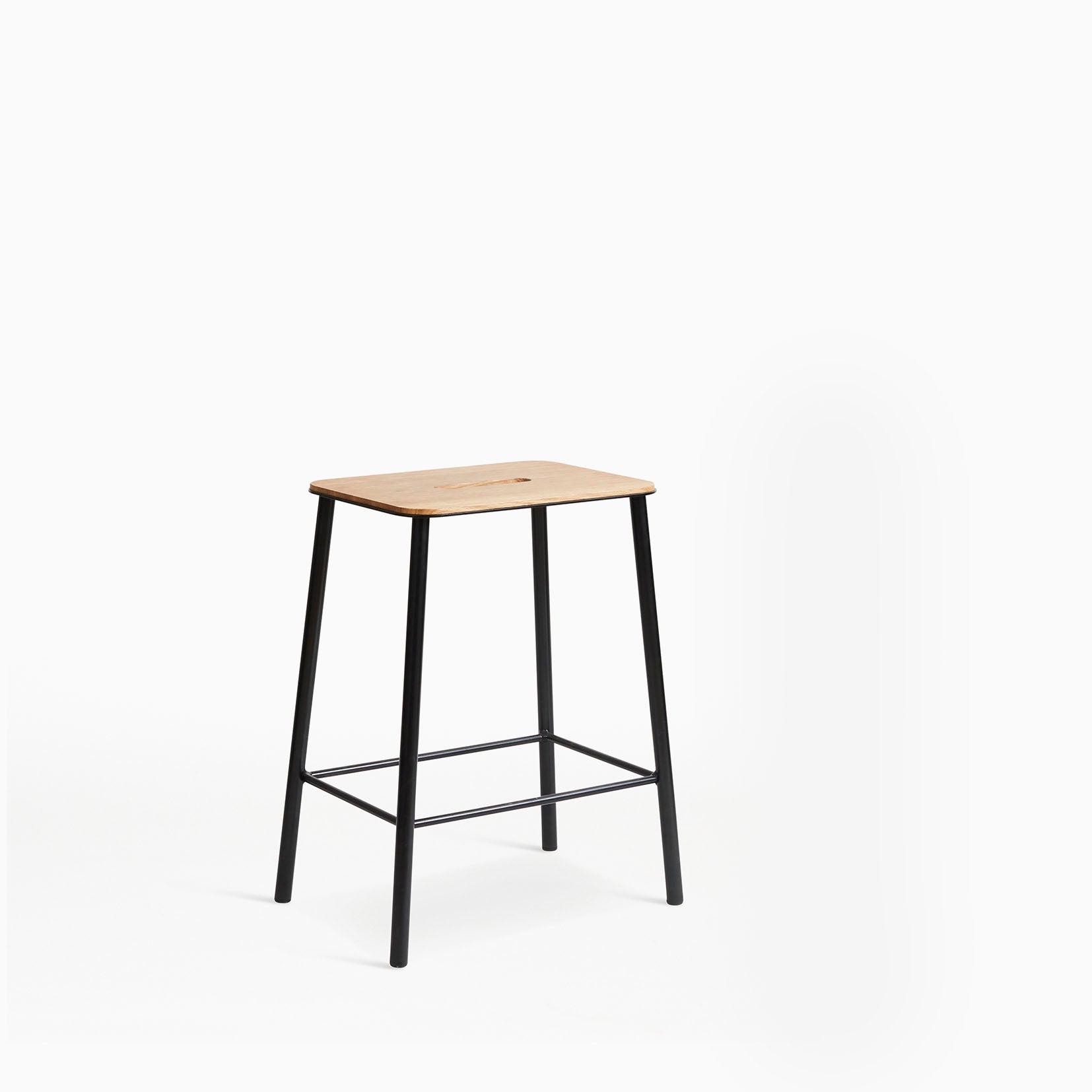 Frama Adam Stool Oak Black H50cm