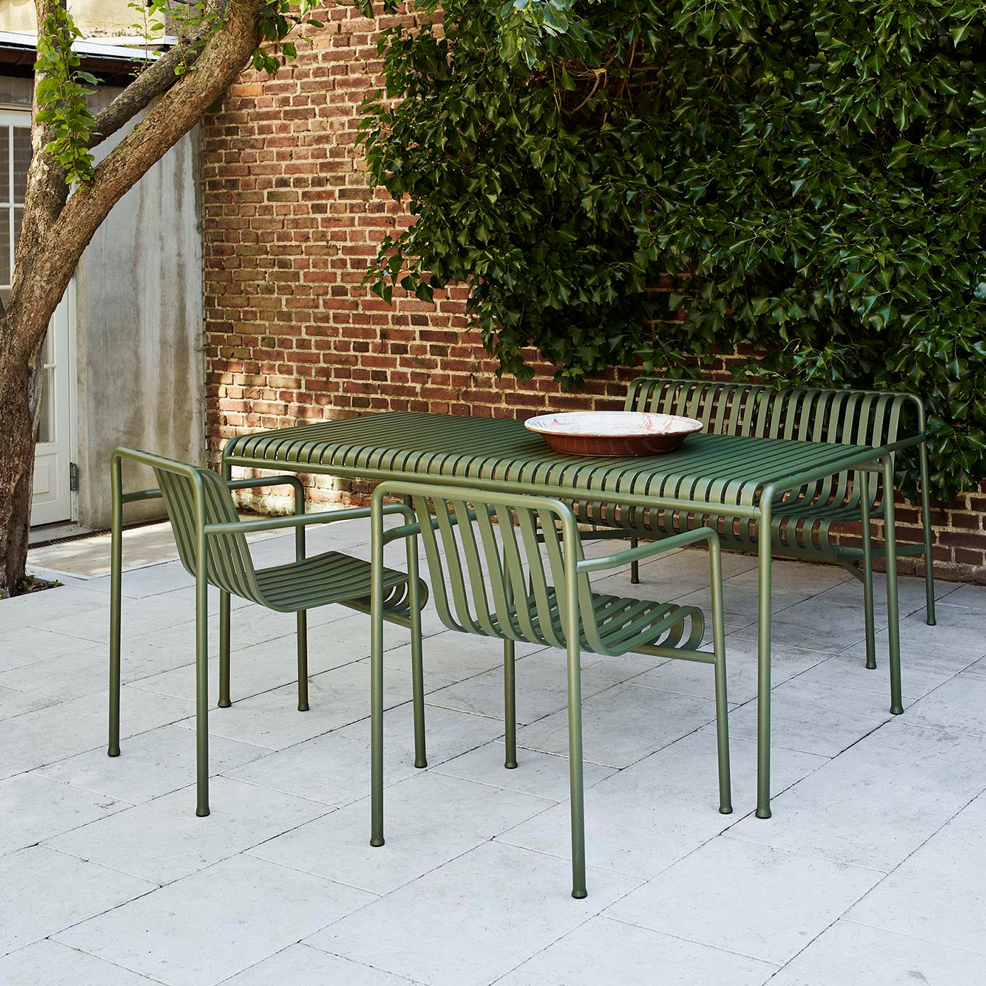 HAY Palissade Dining Armchair Olive