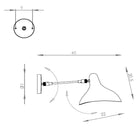 Mantis Sconce Wall Lamp Dimensions