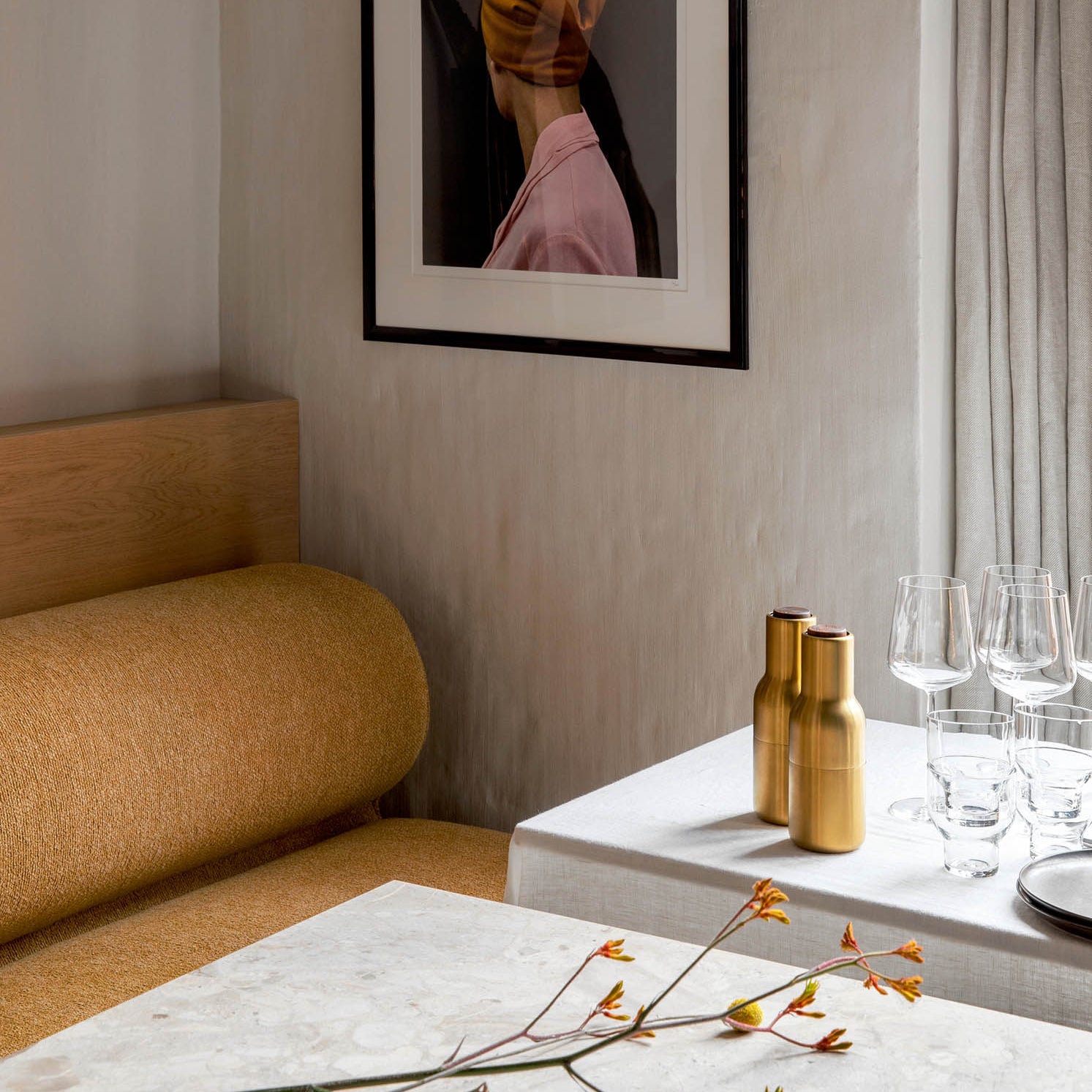 Menu Bottle Grinder Brushed Brass