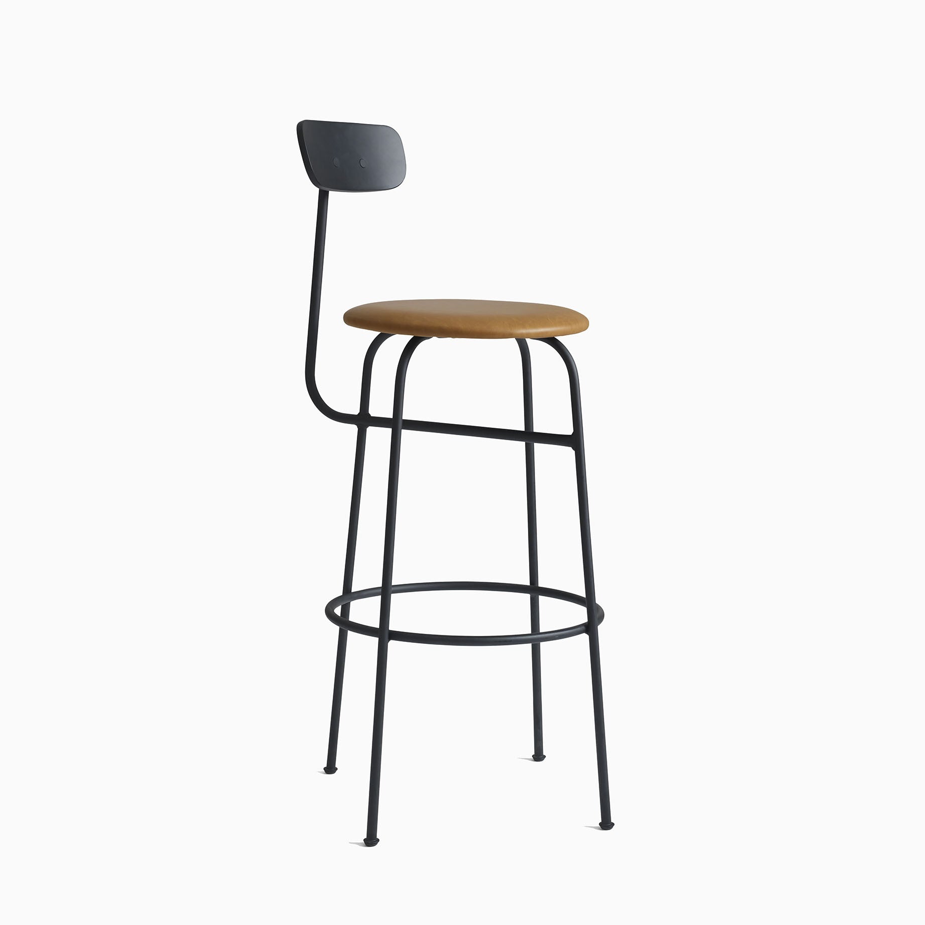 Menu Afteroom Bar Chair Black Cognac Leather