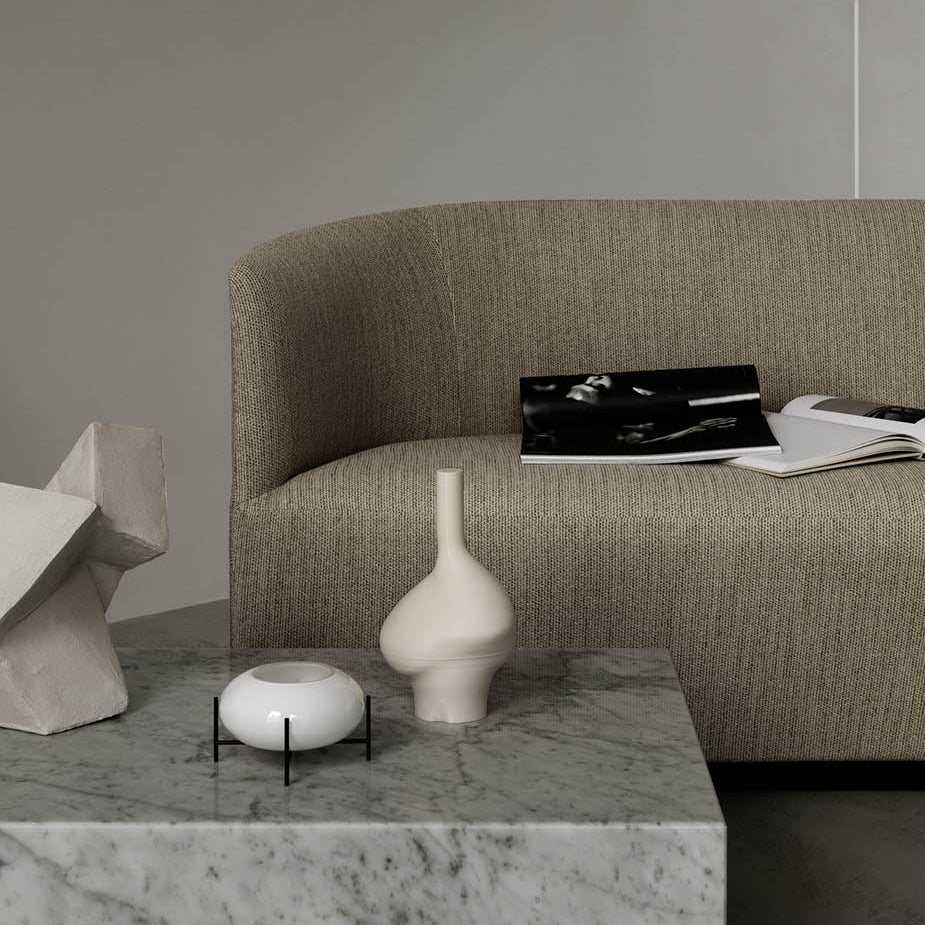 Menu Plinth Low White Carrara