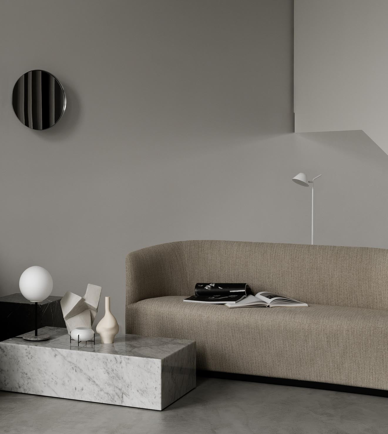 Menu Plinth Low White Carrara