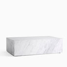 Menu Plinth Low White Carrara