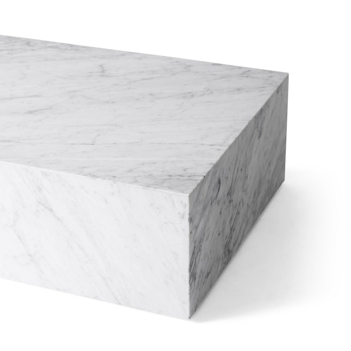 Menu Plinth Low White Carrara Marble Detail 1