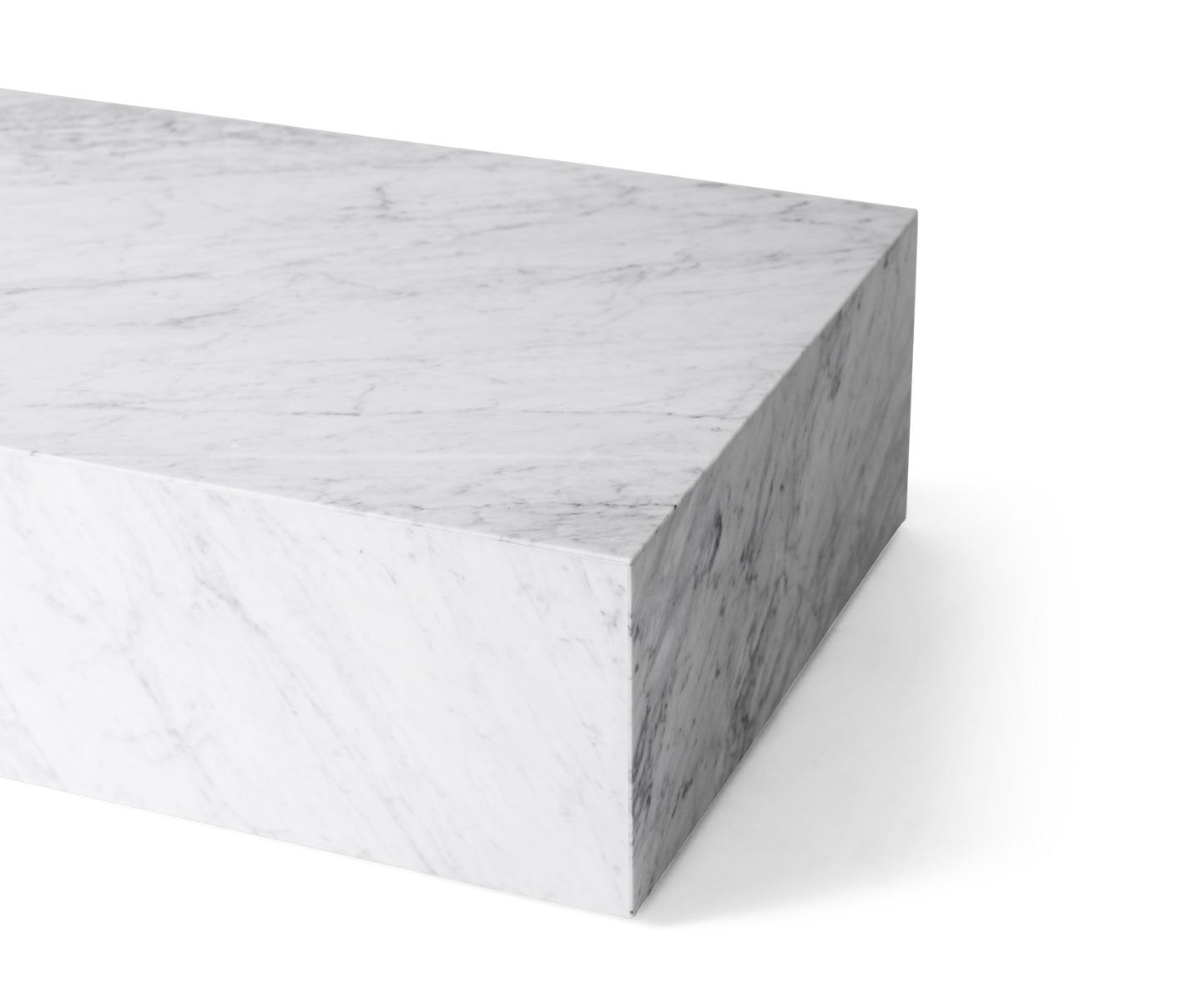 Menu Plinth Low White Carrara Marble Detail 1