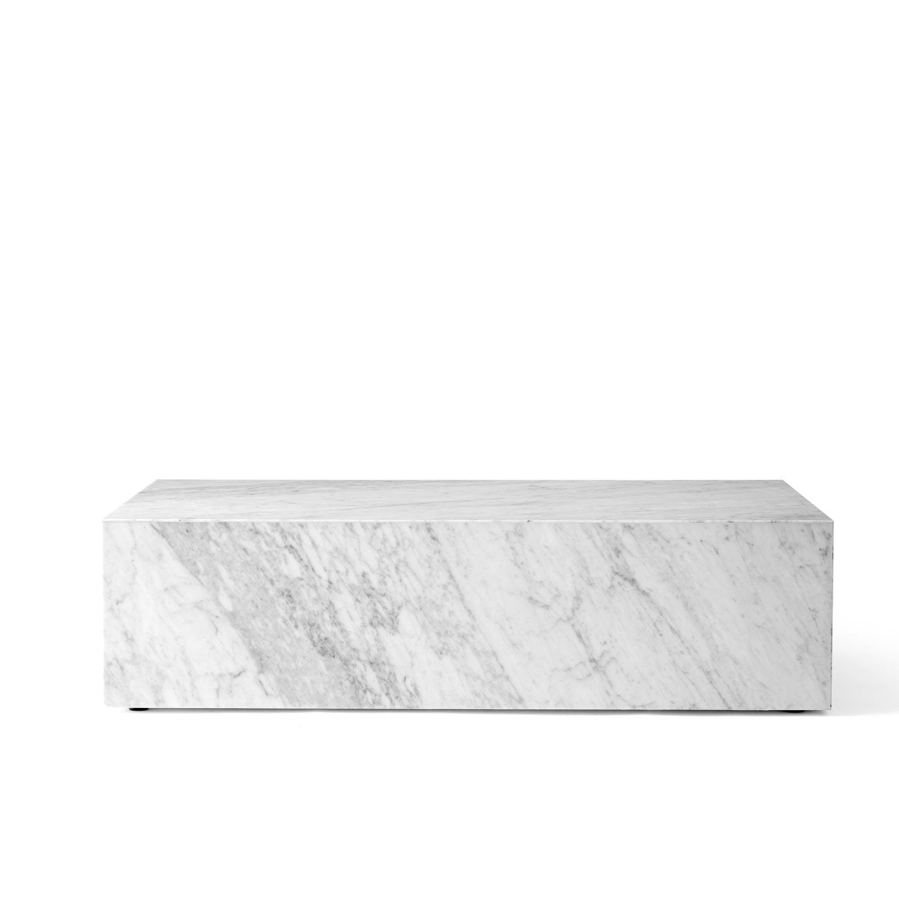 Menu Plinth Low White Carrara Marble Detail 1