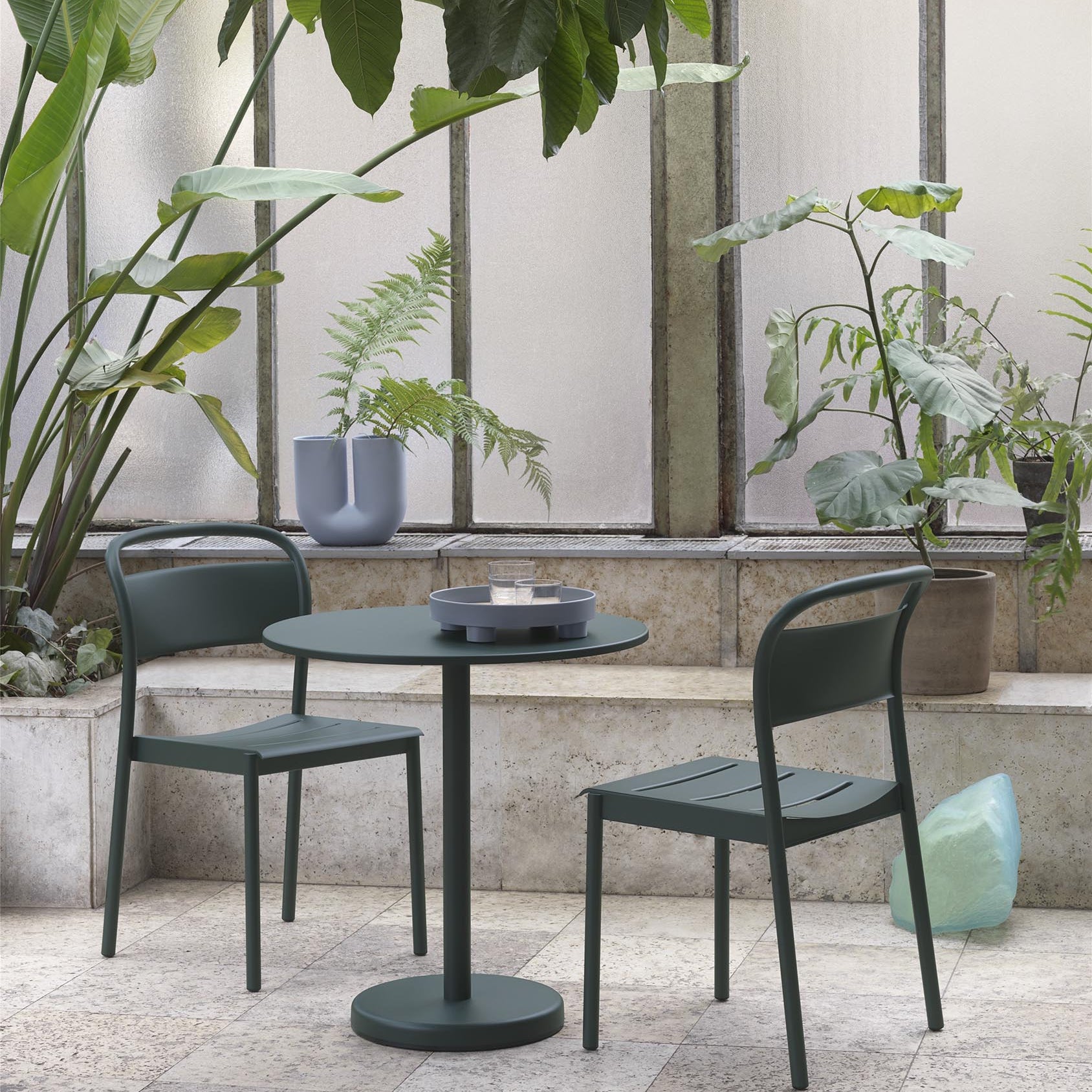 Muuto Linear Side Chair Dark Green