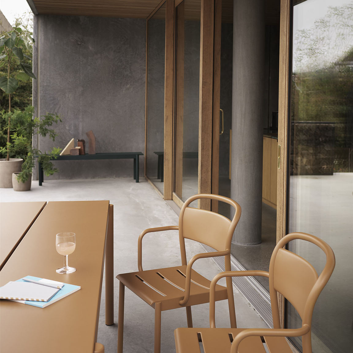Muuto Linear Steel Armchair Burnt Orange