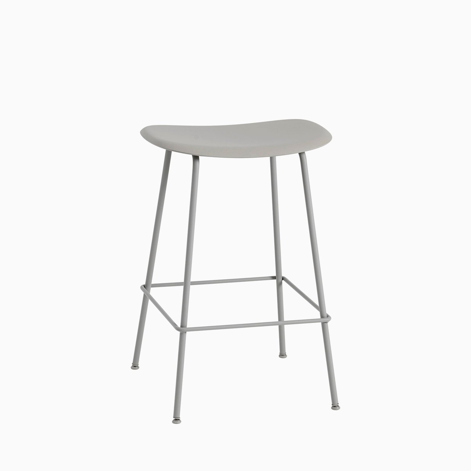 Muuto Fiber Bar Stool Tube Base Grey