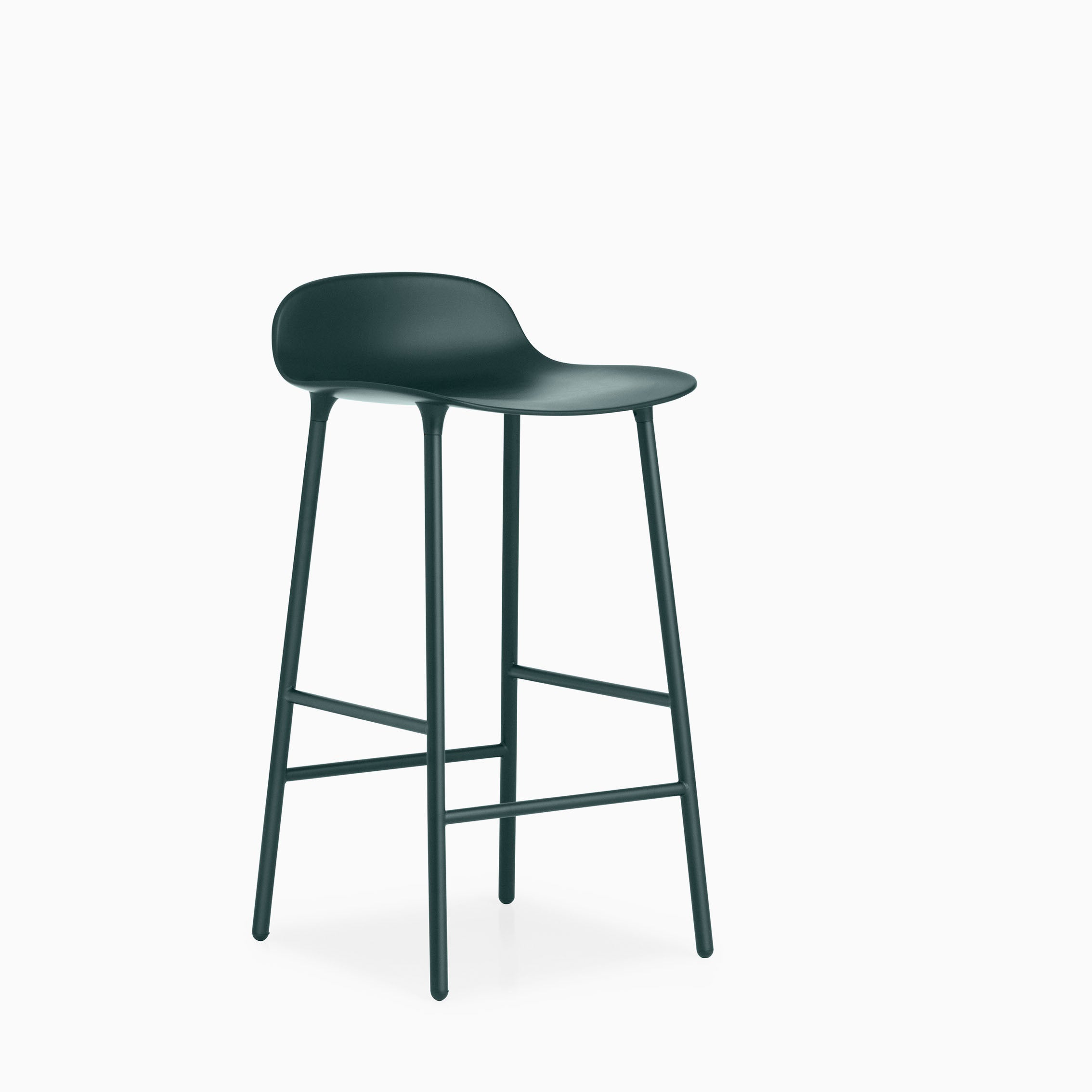 Normann Copenhagen Form Bar Stool 65cm Steel Green