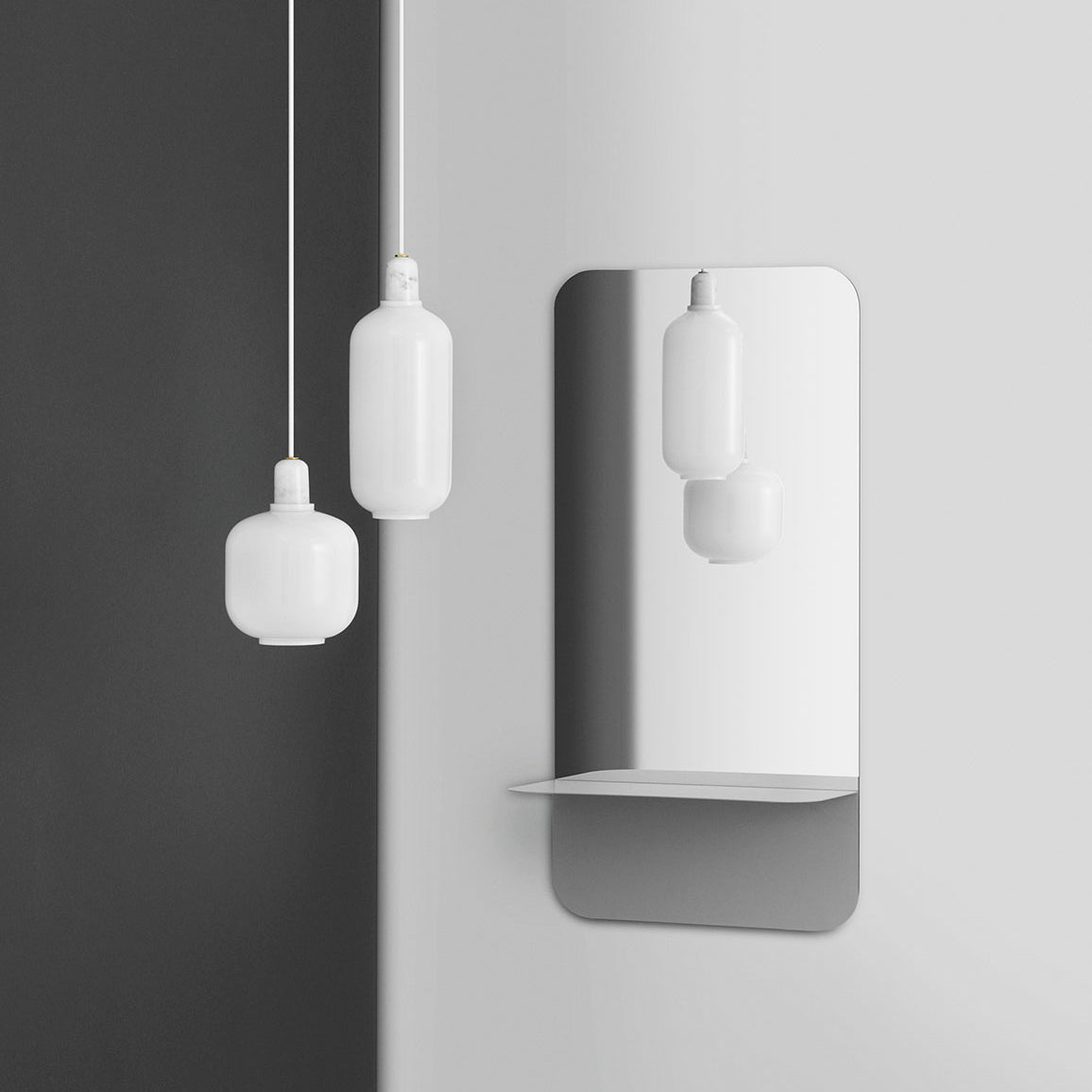 Normann Copenhagen Horizon Mirror White Display