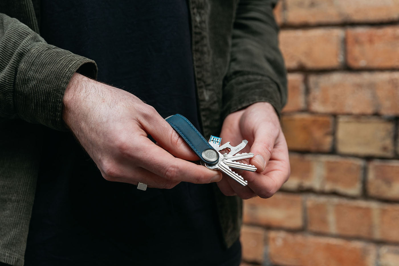 Orbitkey Crazy Horse Leather Marine Blue