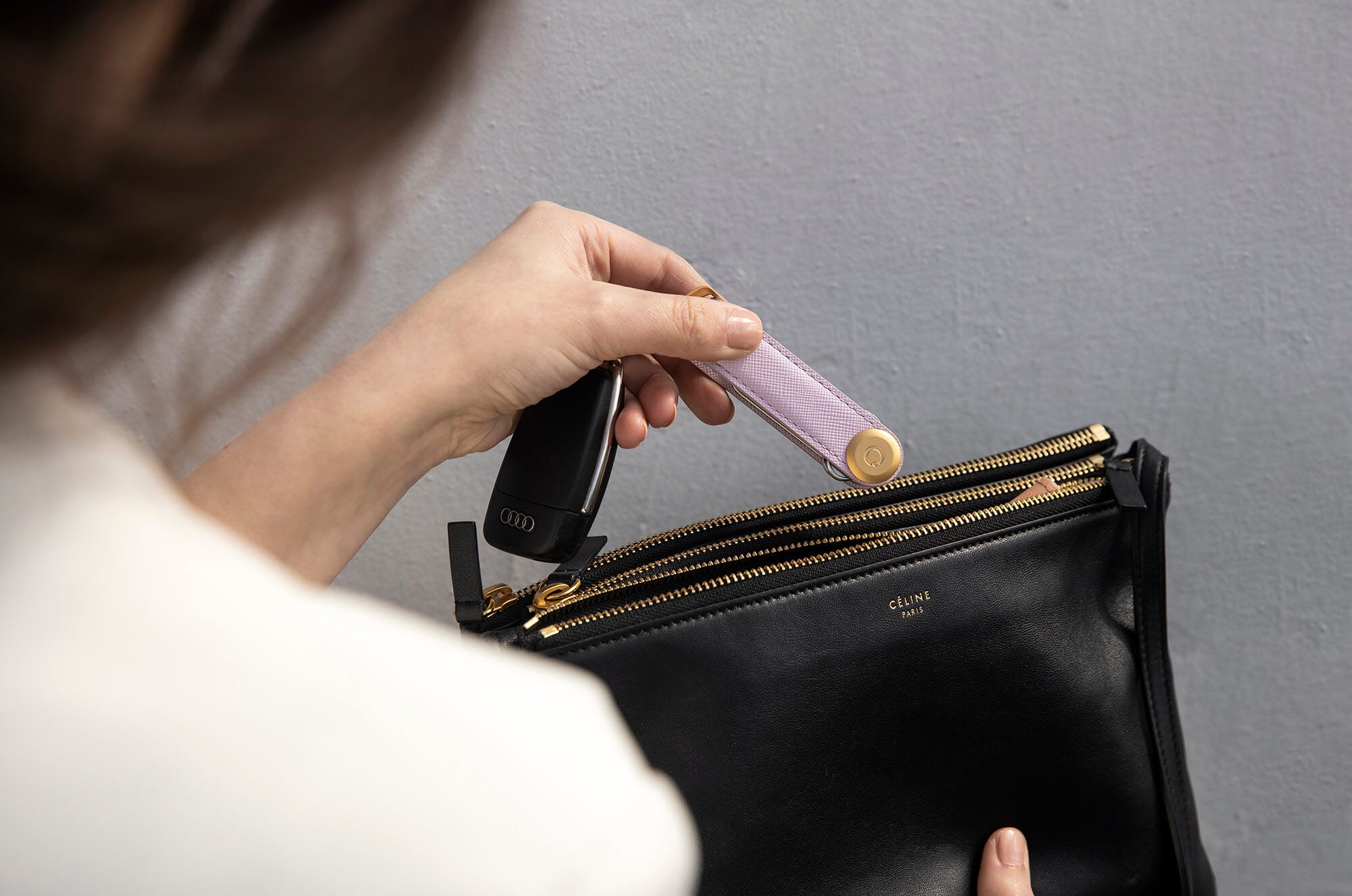 Orbitkey Saffiano Leather Lilac