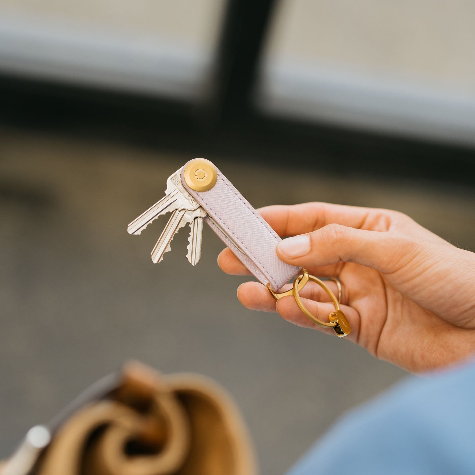 Orbitkey Saffiano Leather Lilac