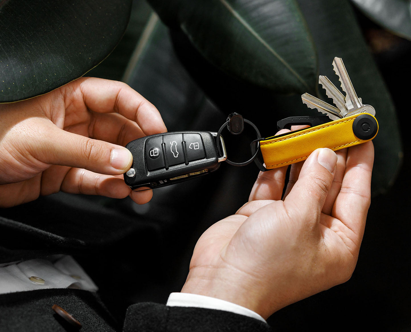 Orbitkey Key Organiser Leather Mustard
