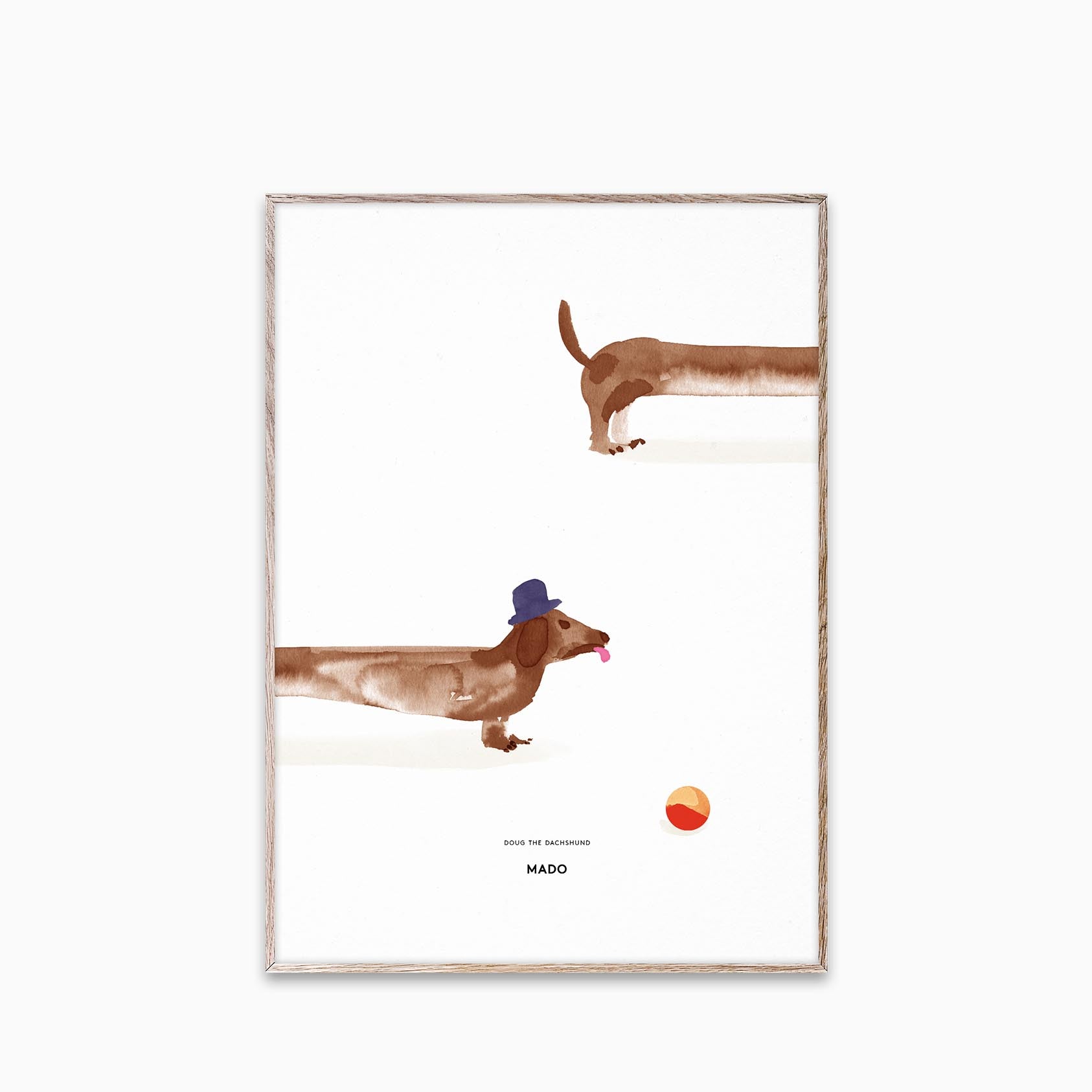 Paper Collective Doug the Dachshund 50x70cm