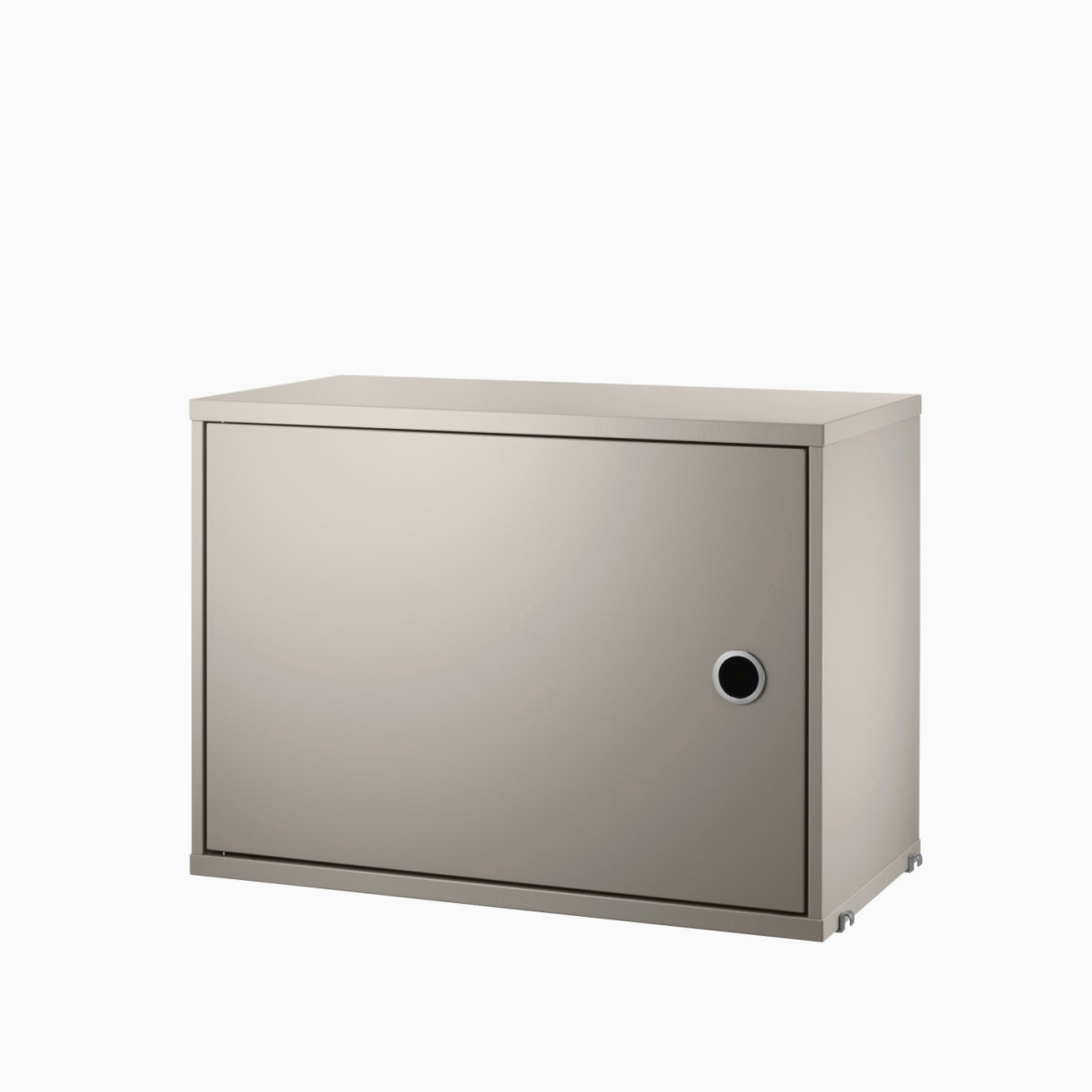 String Cabinet with Sliding Doors 58cm Beige
