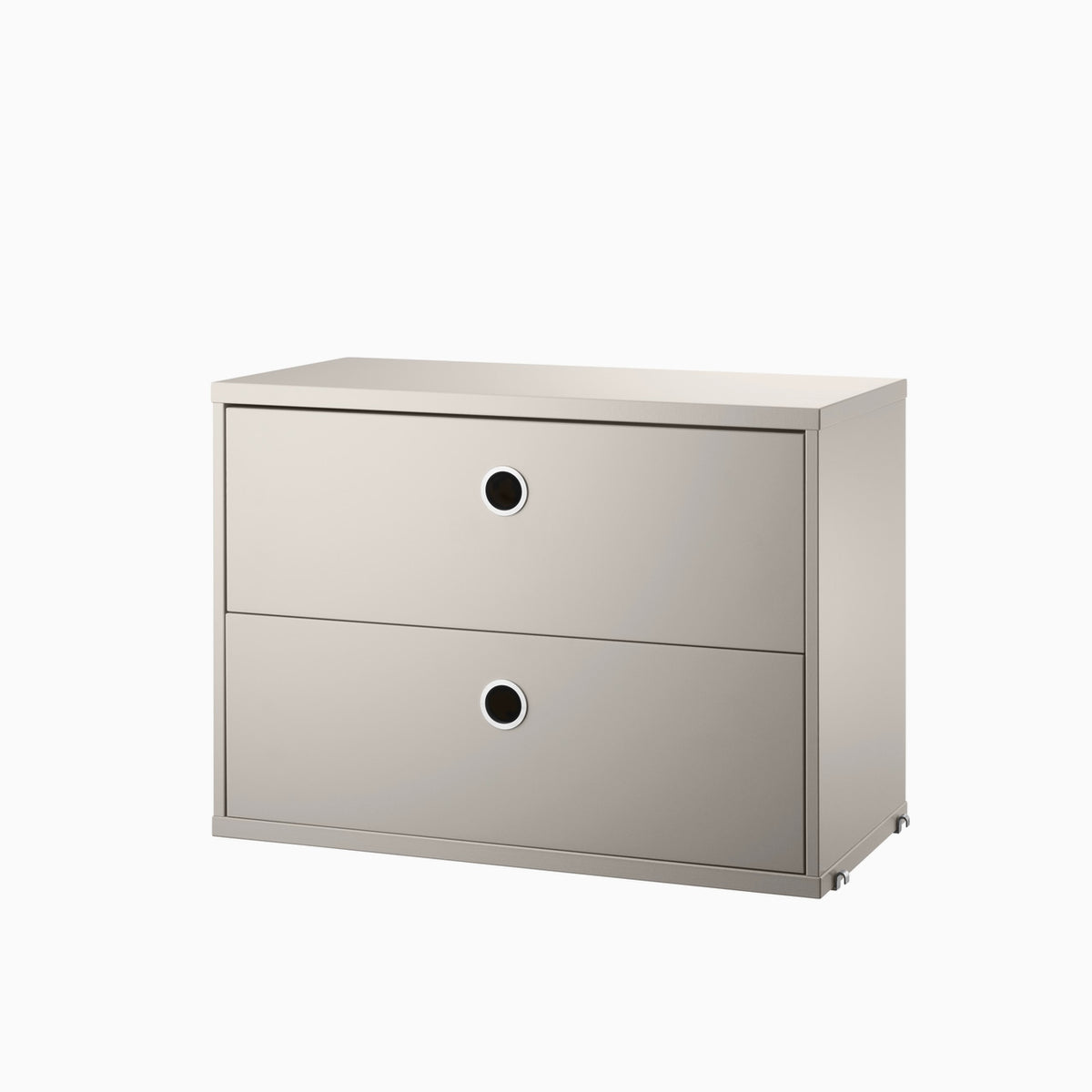 String Chest with 2 Drawers 58cm Beige