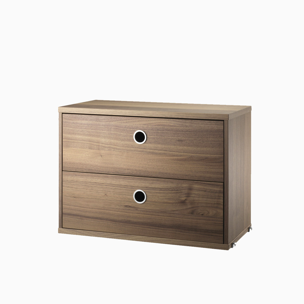 String Chest with 2 Drawers 58cm Walnut
