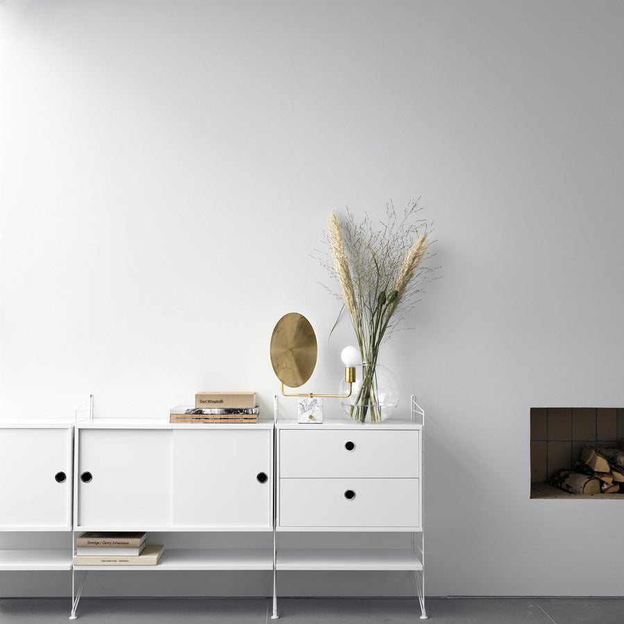String Chest with 2 Drawers 58cm White