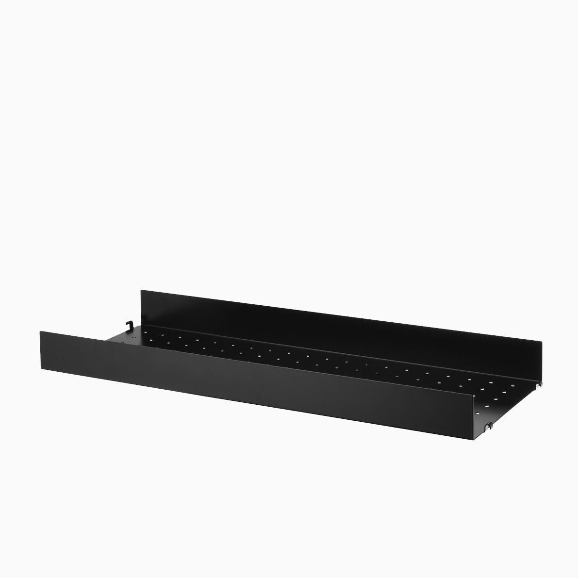 String Metal Shelf High Edge 78cm Black