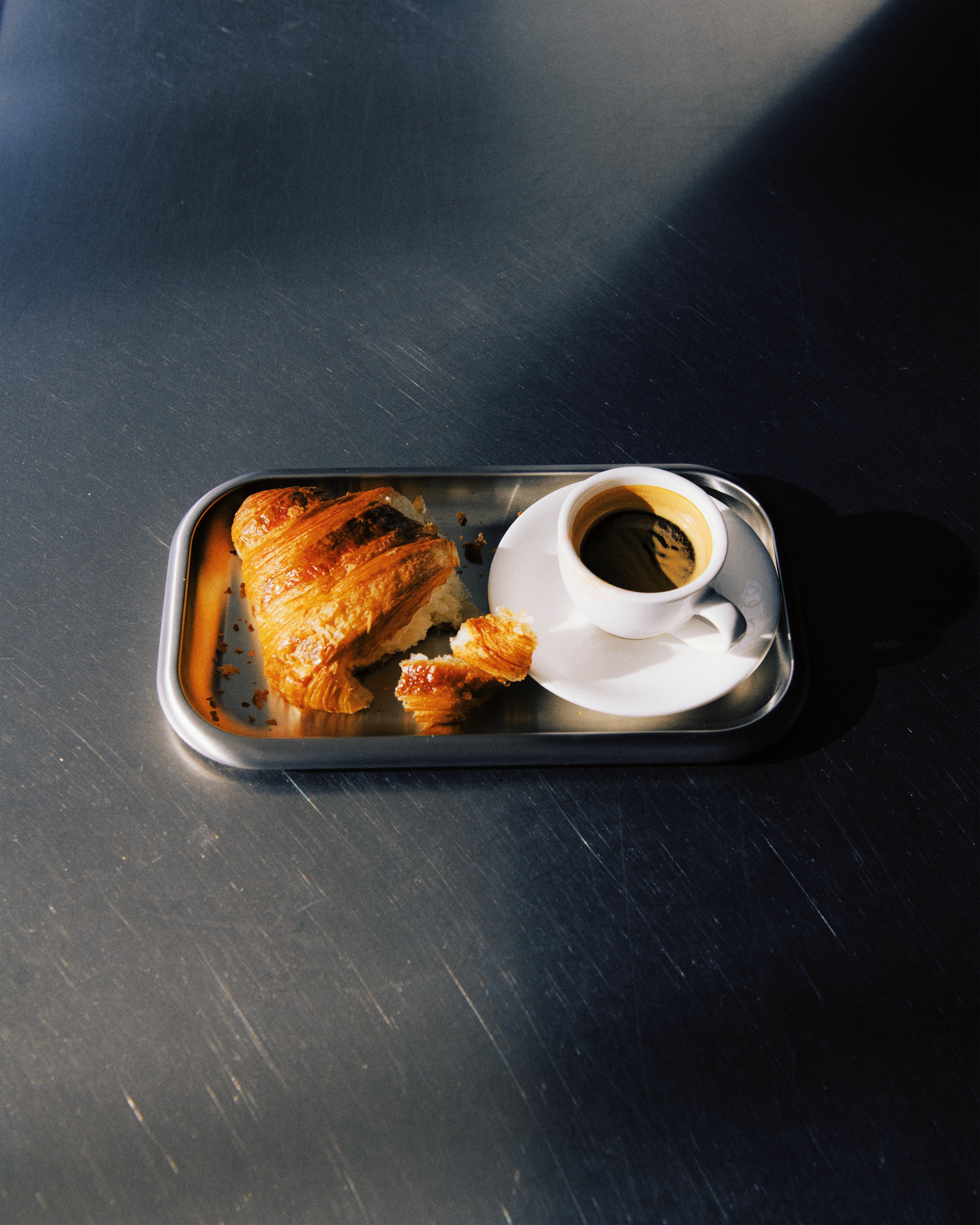 Service Projects Small Steel Serving Tray Brushed Durable Finish