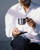 Service Projects Arlo 03 Brushed Stainless Steel Coffee Cup Set