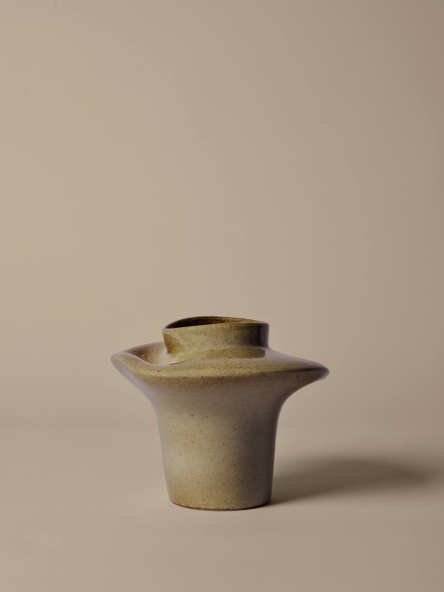 Ferm Living Evio Decorative Ceramic Vase Small Elm Green