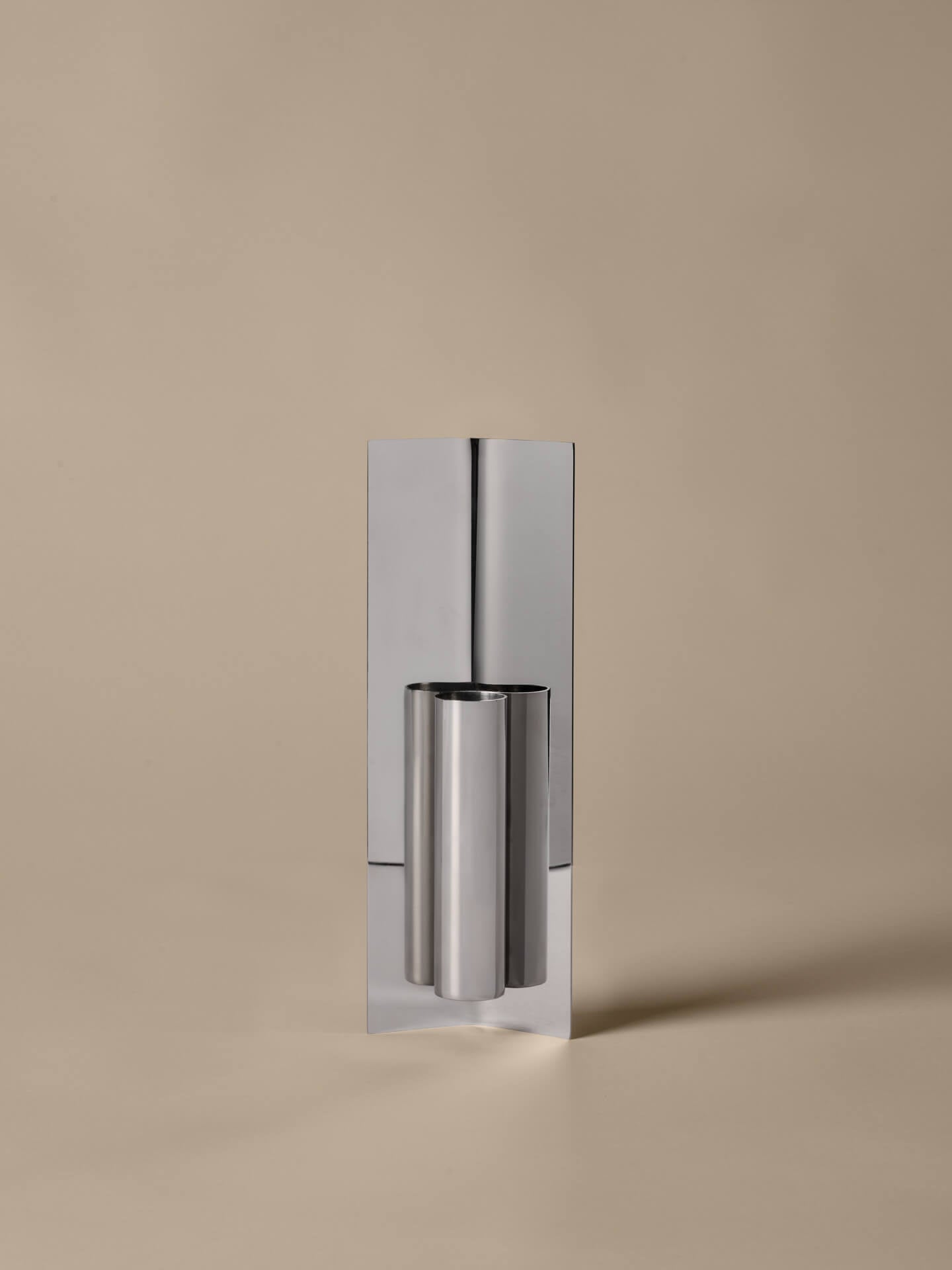 Ferm Living Eddy Wall Vase Mirror Polished Stainless Steel