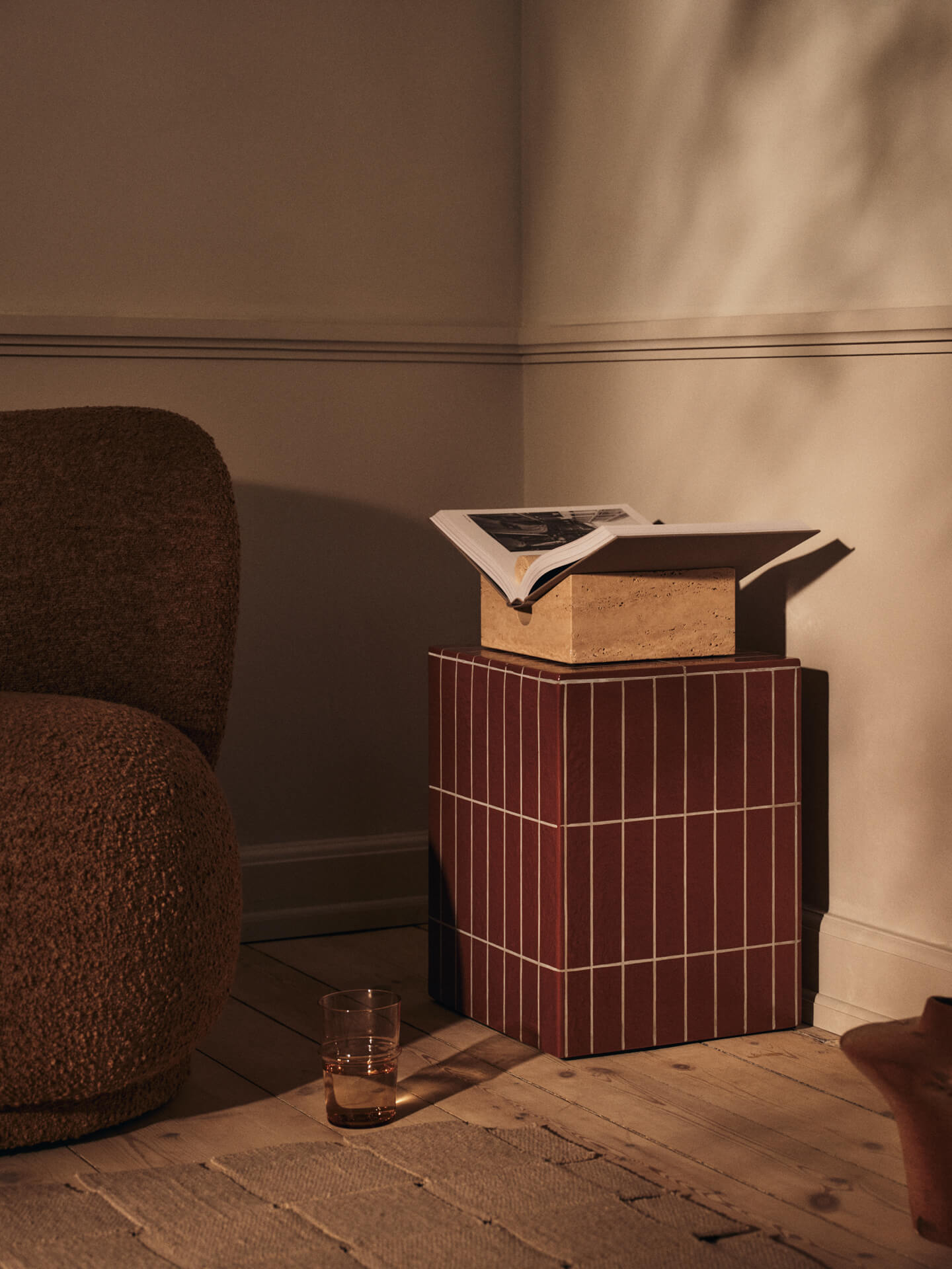 Ferm Living Pillar Side Table Brown