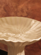 Ferm Living Fountain Series Pedestal Bowl Fibre Concrete Ivory